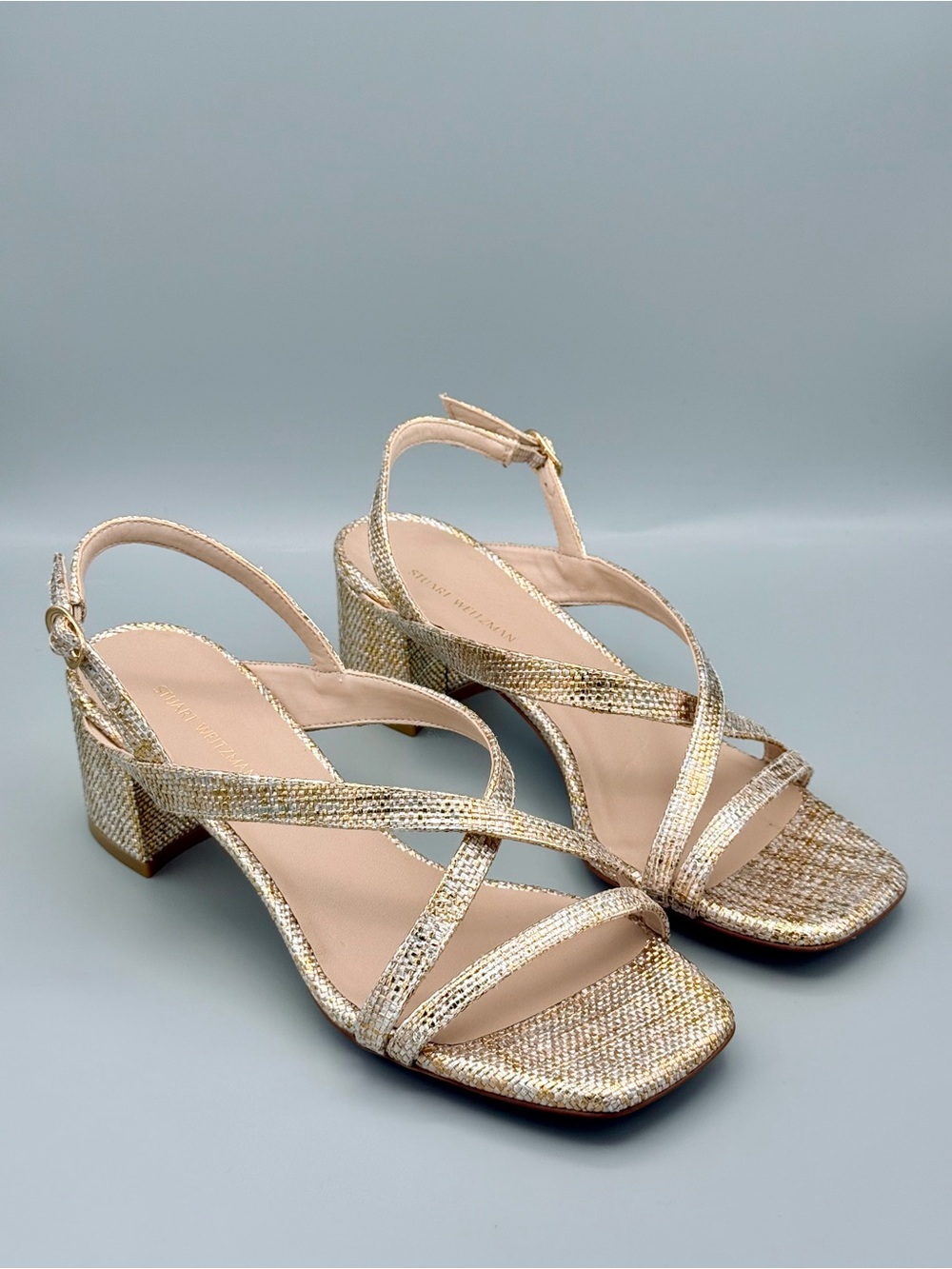 NWOT Stuart Weitzman Oasis 50 Block Heel Sandal, Size 7B
